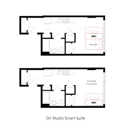 Studio, 1 bath, 414 sqft, $1,888
