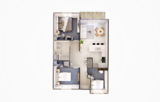 2 beds, 1 bath, 905 sqft, $1,675, Unit 15-204