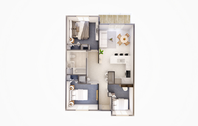 2 beds, 1 bath, 905 sqft, $1,675, Unit 15-204