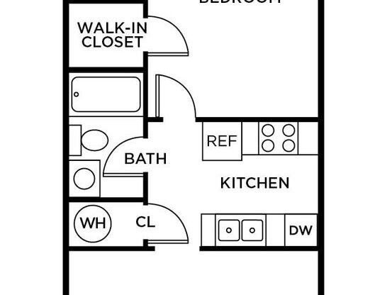1 bed, 1 bath, 544 sqft, $1,225