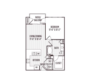 1 bed, 1 bath, 683 sqft, $1,479