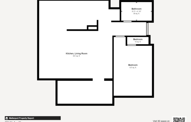 1 bed, 1 bath, 805 sqft, $1,945, Unit 107