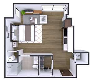 Studio, 1 bath, 437 sqft, $2,121