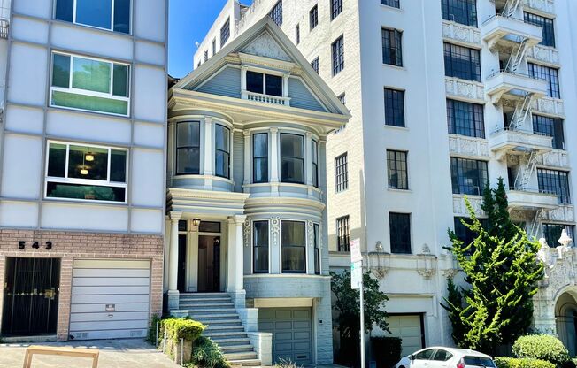 Full Floor, 1,725sqft, 3br/1.5 bath Buena Vista Park Edwardian Flat!  Parking! Storage! Laundry! Pets OK! PROGRESSIVE