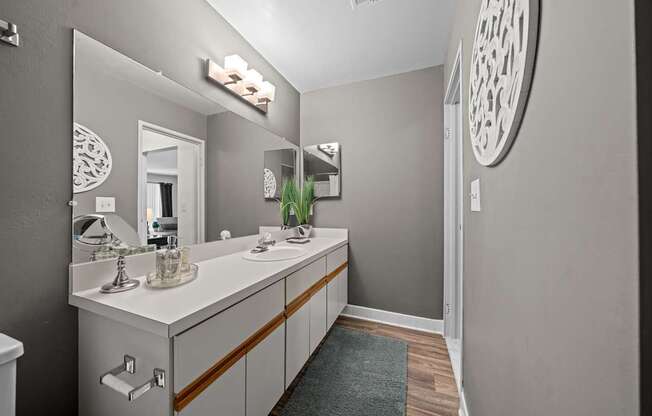 Posh bathroom at Park Lane Apartments in Southfield