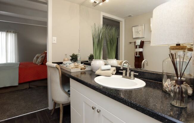 Basin and Cupboard at Bonterra Lakeside Apartments, Colorado Springs, 80906