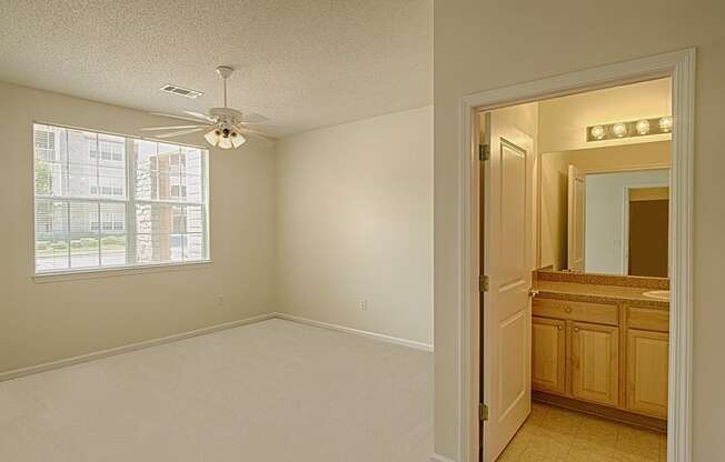 bedroom with fan