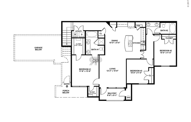 3 beds, 2 baths, 1,448 sqft, $1,989
