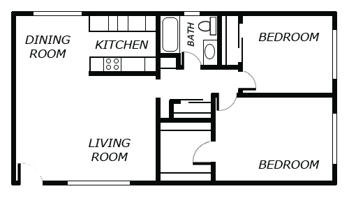 2 beds, 1 bath, 950 sqft, $2,418, Unit D6