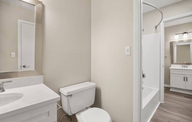 a bathroom with a toilet and a sink and a mirror