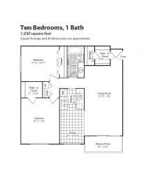 2 beds, 1 bath, 1,030 sqft, $1,440