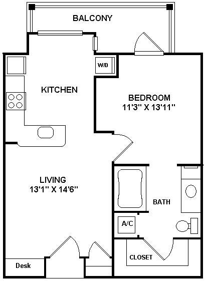 1 bed, 1 bath, $1,620, Unit Unit 458