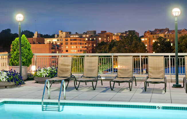 Rooftop Pool and Deck with Views of Rock Creek Park