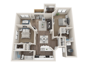 2 beds, 2 baths, 1,095 sqft, $1,810