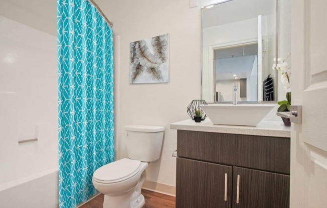 Luxurious Bathroom at The Plaza Apartments, California