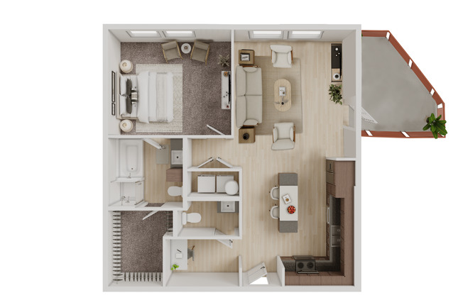 1 bed, 1.5 baths, 900 sqft, $1,979