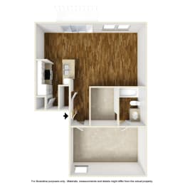1 bed, 1 bath, 751 sqft, $1,101