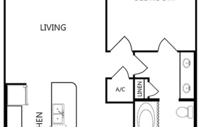 1 bed, 1 bath, 868 sqft, $1,414