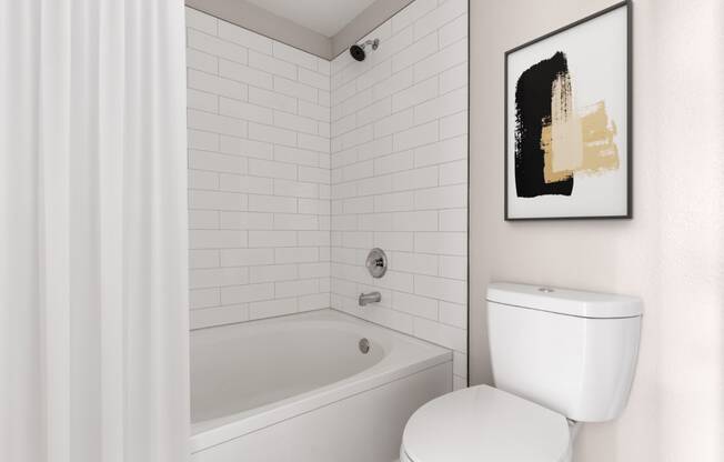 Sparkling white bathroom at The Links at Plum Creek in Castle Rock, CO