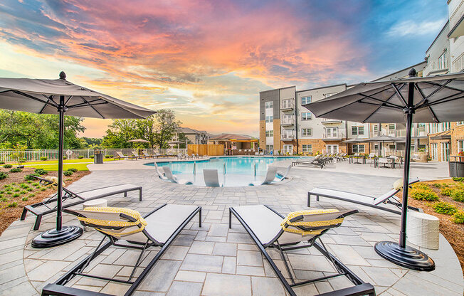 Pool with Lounge Chairs