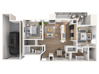 2 beds, 2 baths, 1,186 sqft, $1,285