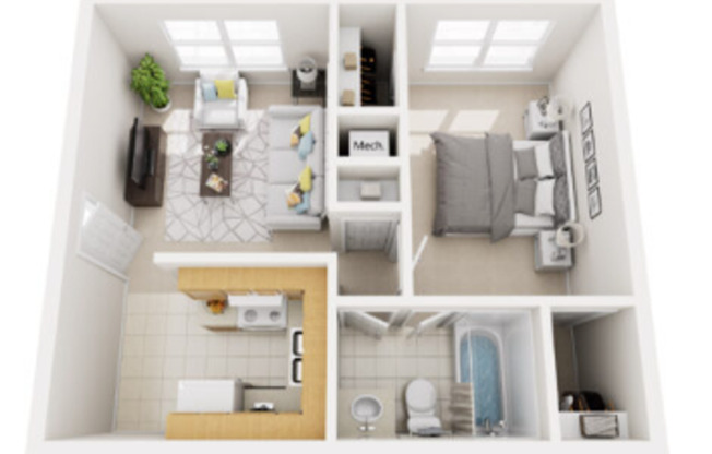 1 bed, 1 bath, 680 sqft, $695, Unit 2505-G
