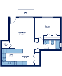 1 bed, 1 bath, 700 sqft, $1,670