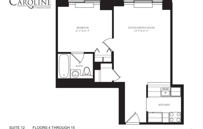 1 bed, 1 bath, $5,500, Unit 812