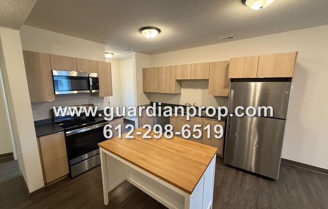 2024 Built Townhouse Available Now, Open Floor Plan, Stainless, Large 2 Car Garage