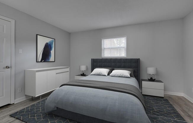 Elevate your living at Icon Downtown Durham with this stylish bedroom designed for comfort and sophistication. Enjoy modern finishes, ample natural light, and a serene atmosphere. Explore your new home today and schedule a tour!