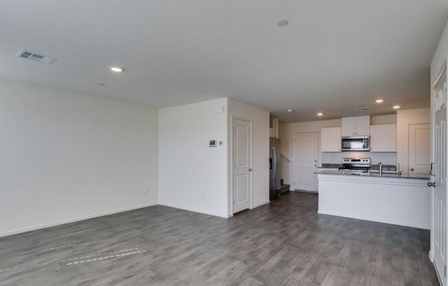 New townhome with attached 2 car garage.