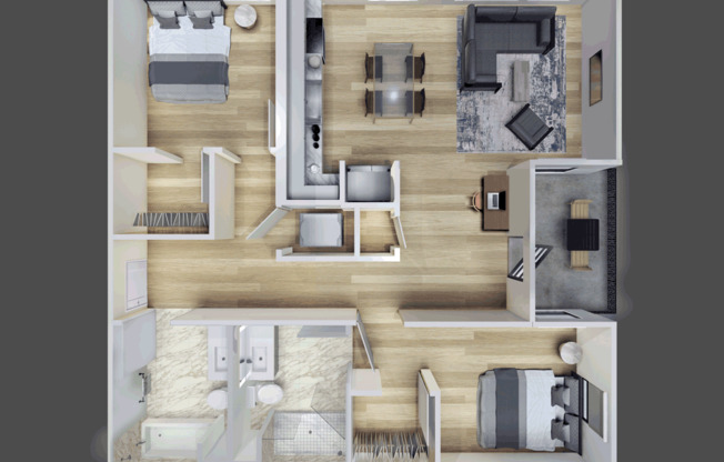 2 beds, 2 baths, 1,017 sqft, $3,565, Unit 420