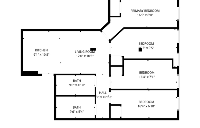 4 beds, 2 baths, 1,006 sqft, $6,750, Unit 404