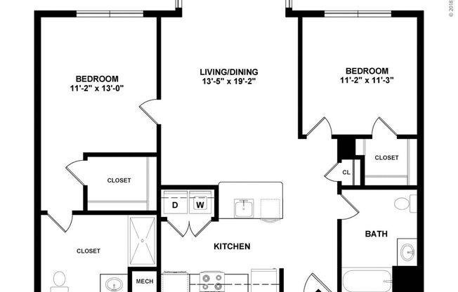 2 beds, 2 baths, 1,015 sqft, $3,075