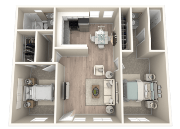 2 beds, 2 baths, 1,100 sqft, $2,172