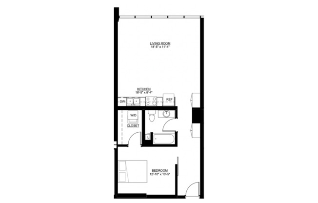 1 bed, 1 bath, 773 sqft, $1,695, Unit 508