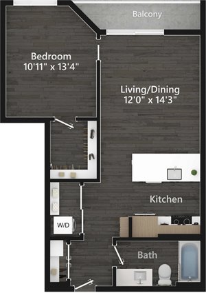 1 bed, 1 bath, 711 sqft, $3,027