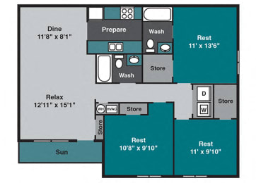 3 beds, 2 baths, 1,100 sqft, $1,599