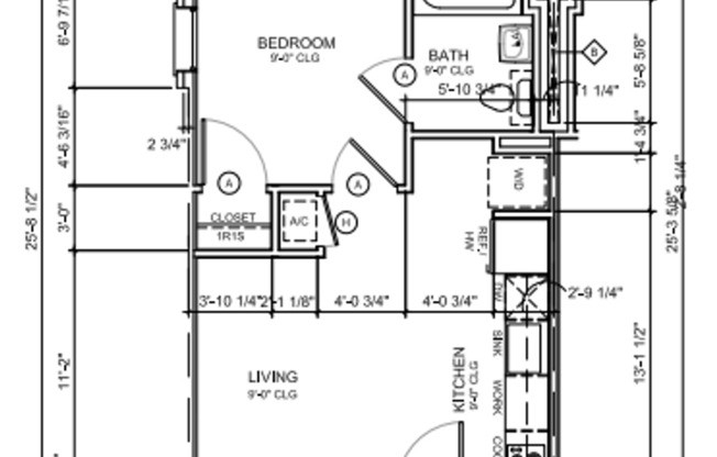 1 bed, 1 bath, $1,350, Unit 401