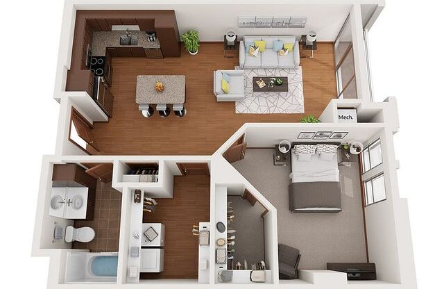 1 bed, 1 bath, 819 sqft, $2,095
