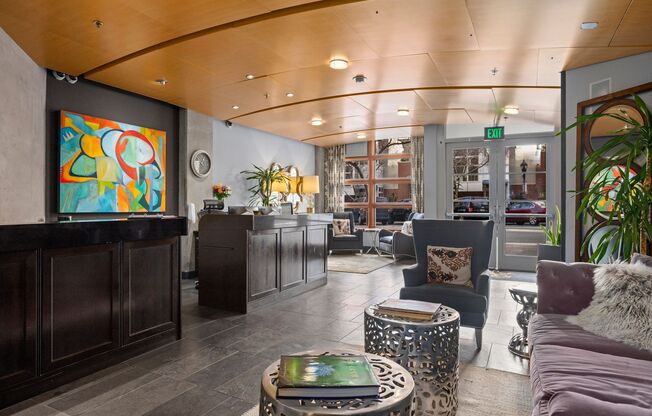 Expansive East Village loft at Parkloft, available now! 1 parking space included! Small pet OK!