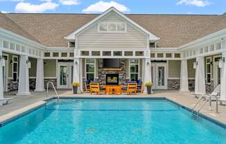 Sparkling Outdoor Pool with Expansive Sundeck