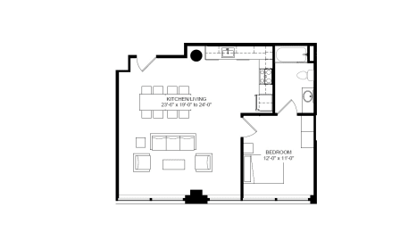 1 bed, 1 bath, 679 sqft, $1,375