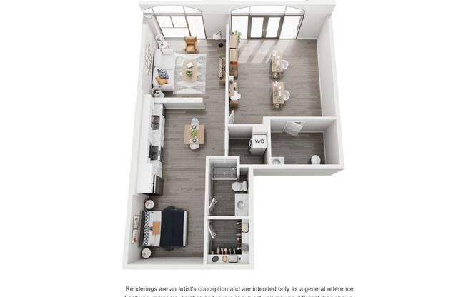 Studio, 2 baths, 1,236 sqft, $2,895, Unit Live/Work Loft - F