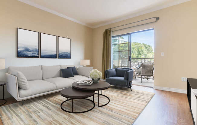 Living Room with Hard Surface Flooring