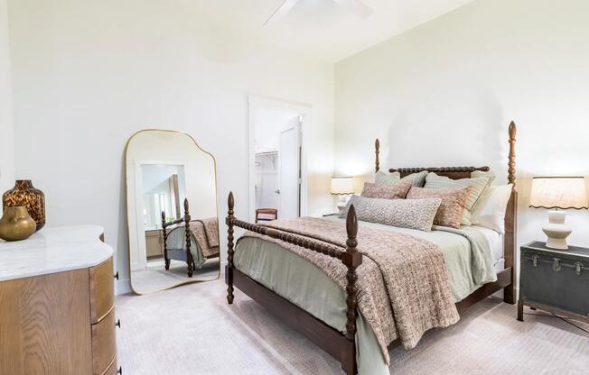 Bedrooms fit for a king featuring large walk-in closets.