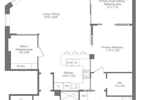 2 beds, 2 baths, 1,625 sqft, $10,750, Unit 4G