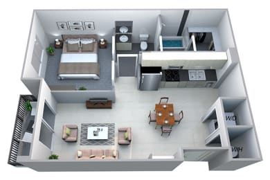 1 bed, 1 bath, 697 sqft, $1,622