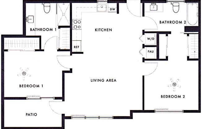 2 beds, 2 baths, 950 sqft, $3,995, Unit 306