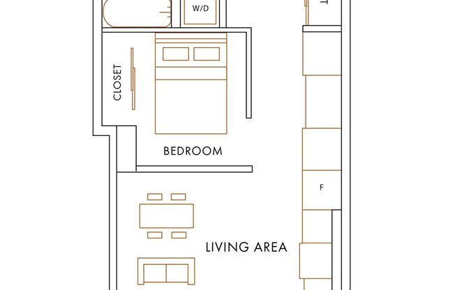 1 bed, 1 bath, 612 sqft, $1,995, Unit 206